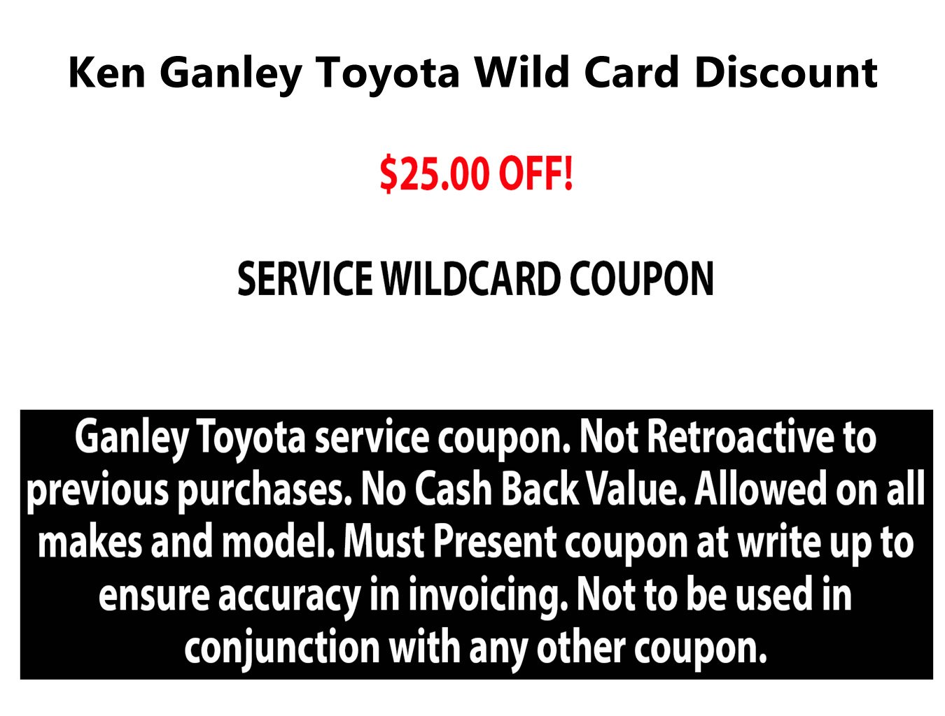 Ken Ganley Toyota Wild Card Discount Western Pennsylvania Toyota