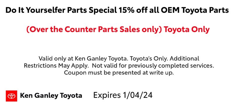 Ken Ganley Toyota Parts Coupon | Western Pennsylvania Toyota Dealers ...