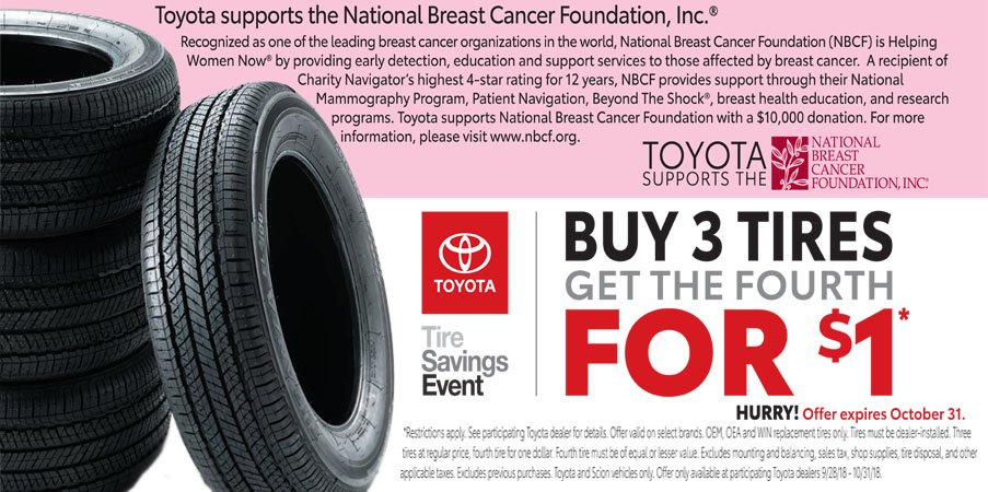 Toyota Tire Sale >> October Tire Special Western Pennsylvania Toyota Dealers Service Toyota Tire Sale >> October Tire Special Western Pennsylvania Toyota Dealers Service