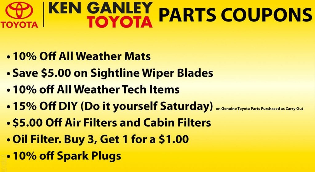 Ken Ganley Toyota Parts Coupon Western Pennsylvania Toyota Dealers