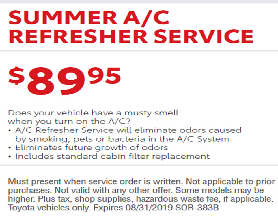 Ken Ganley Toyota Summer A/C Refresher Service Western Pennsylvania